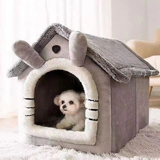 ThePetzStore™ Cozy Cave Retreat – 2-in-1 Pet House & Bed